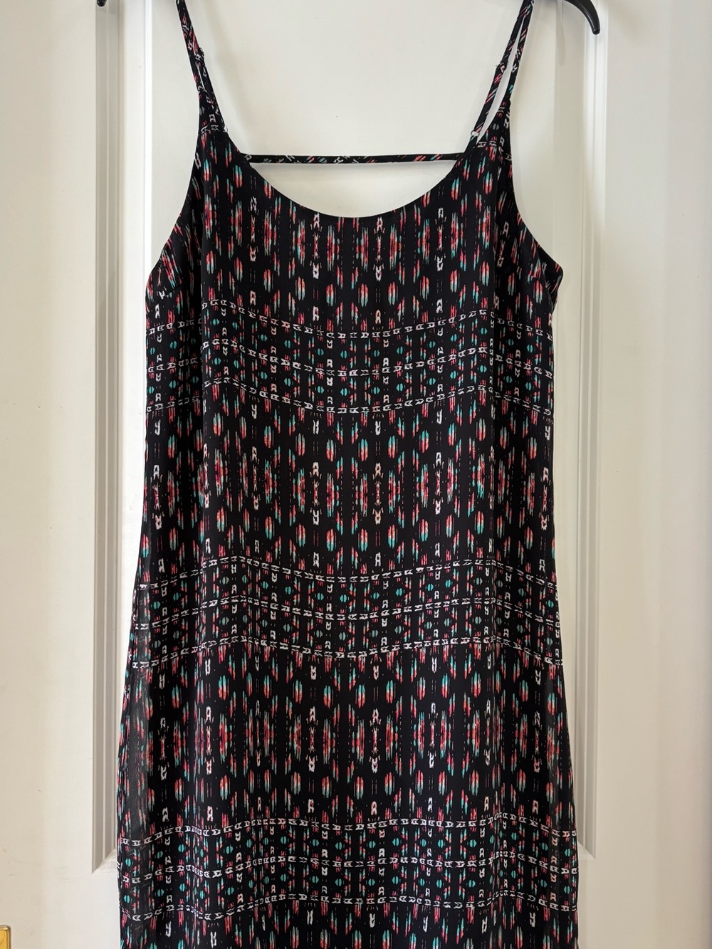 Decree Black Patterned Mini Dress Medium